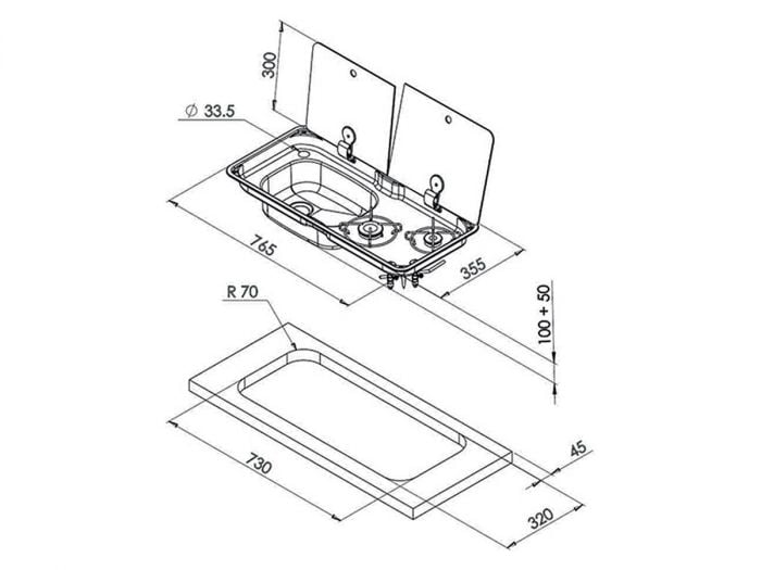 CAN PC1323 plaque de cuisson gaz encastrable