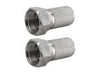 Schwaiger fiche F connecteur double pour câble coaxial - Ø 6,5 mm