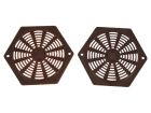 Grilles de ventilation hexagonales - Brown