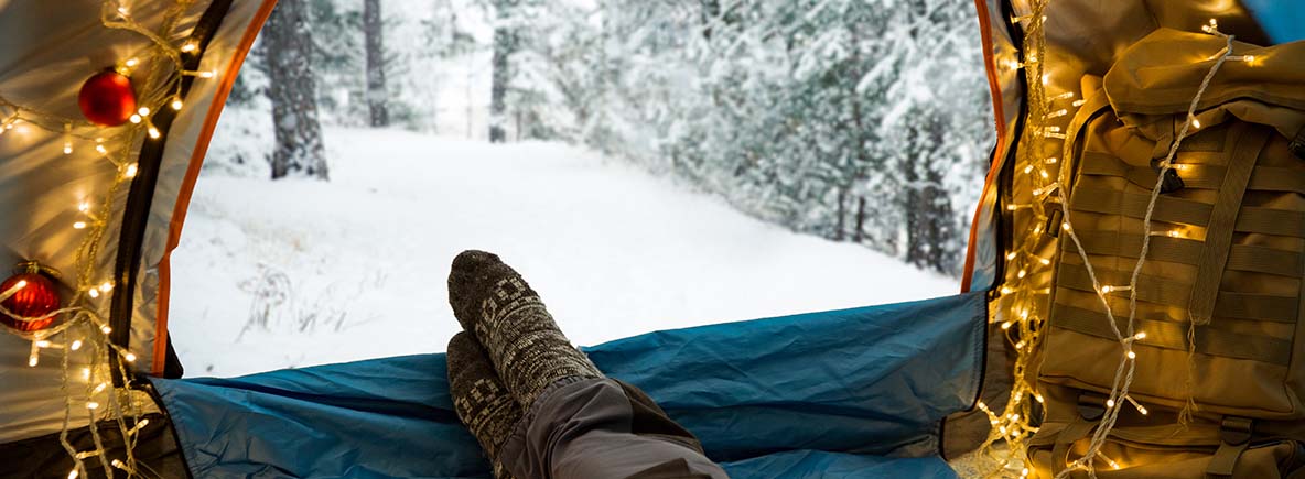 camper à Noël