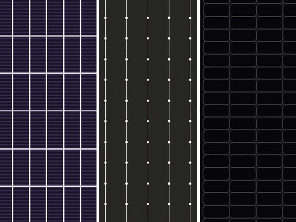 panneaux solaires polycristallins et monocristallins